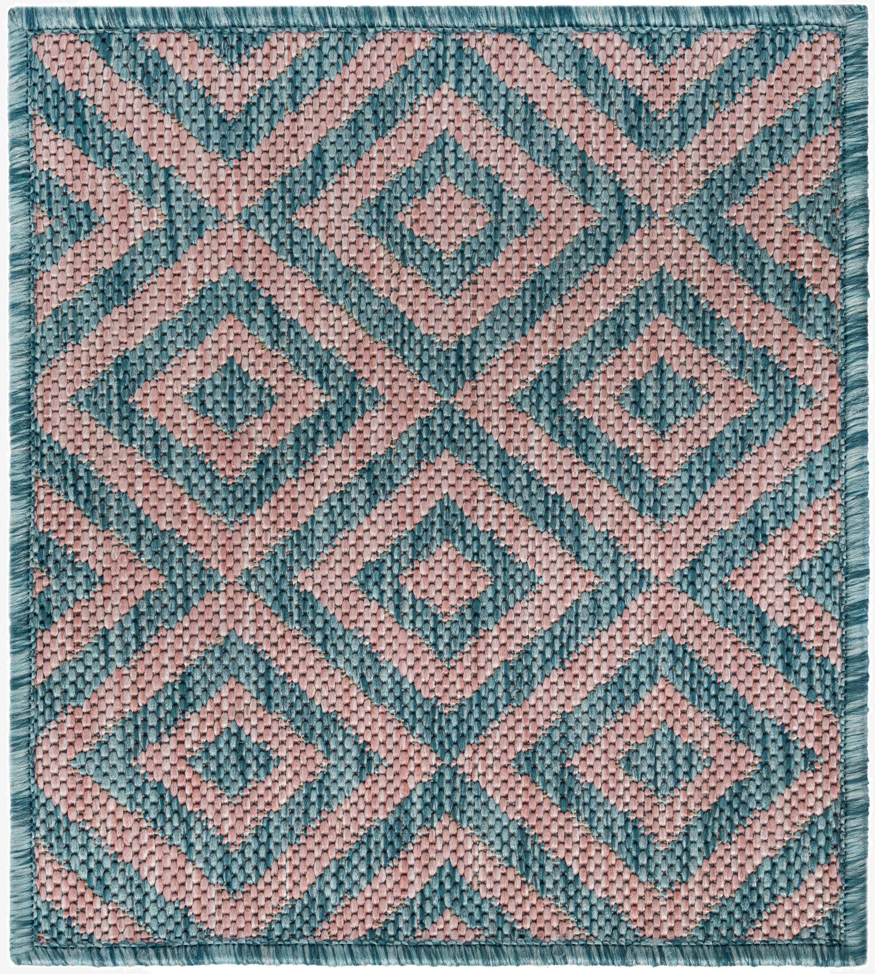  1' 2 x 1' 4  Washable Jill Zarin Indoor / Outdoor Square Rug