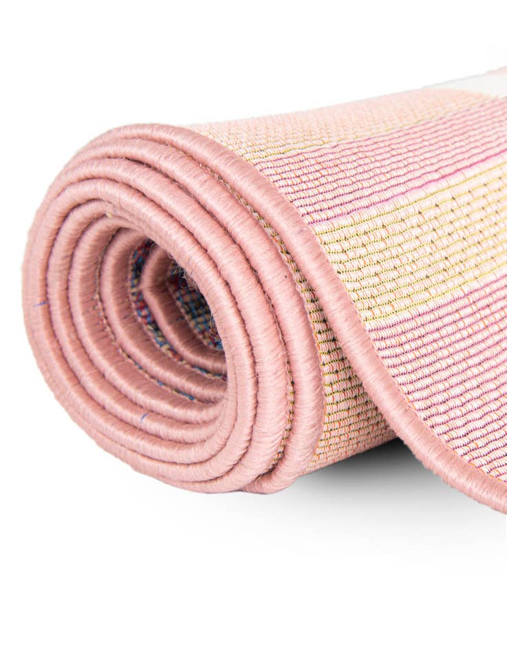 Detail image of  7' 10 x 7' 10  Washable Ribbon Indoor / Outdoor Square Rug