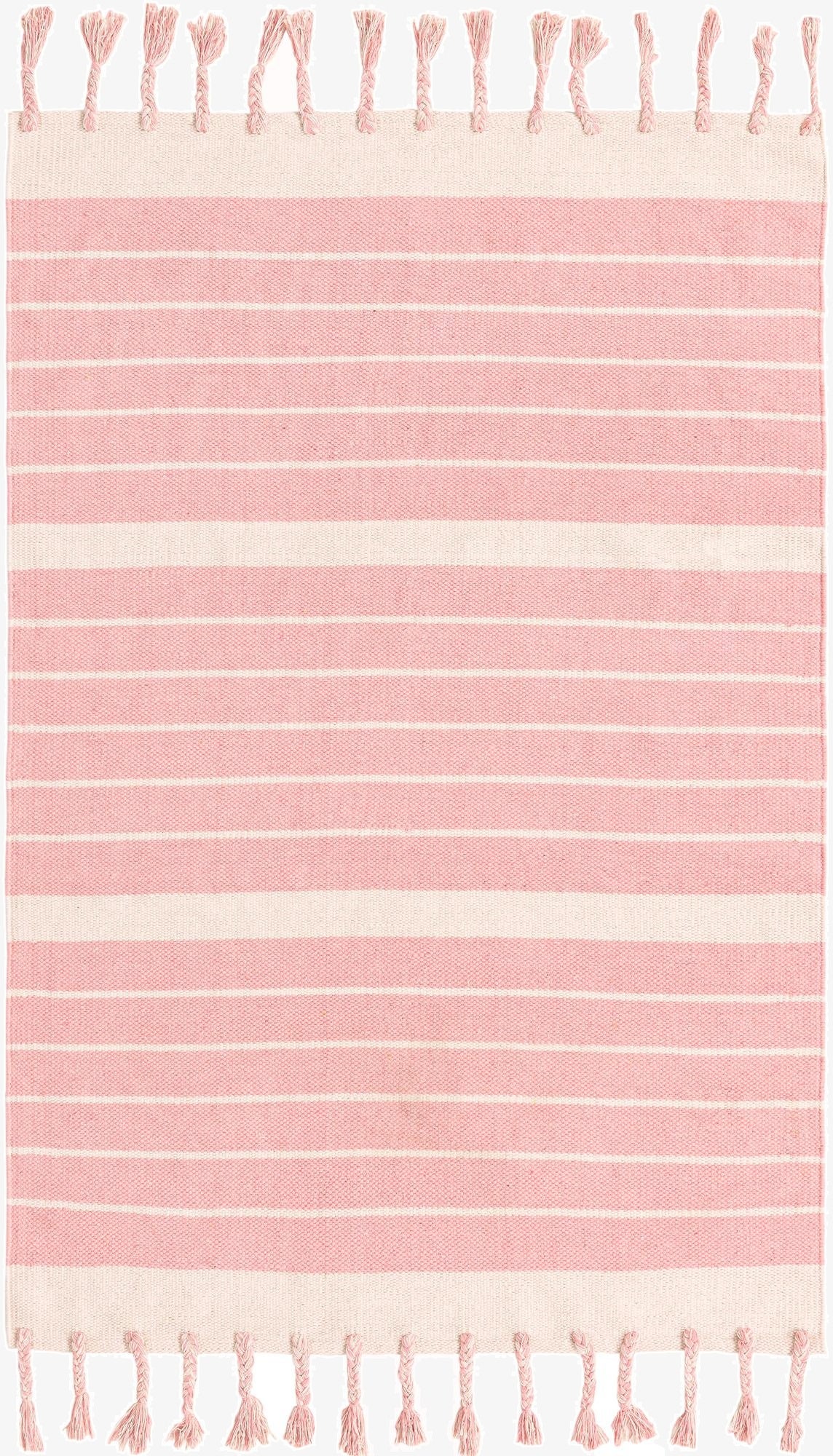  4' 1 x 6' 1  Hand Woven Chindi Cotton Rug