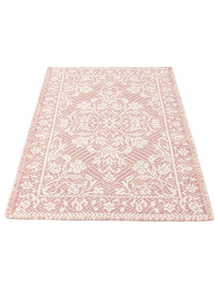 Detail image of  2' 4 x 3' 11  Hand Woven Lattice Wool Rug