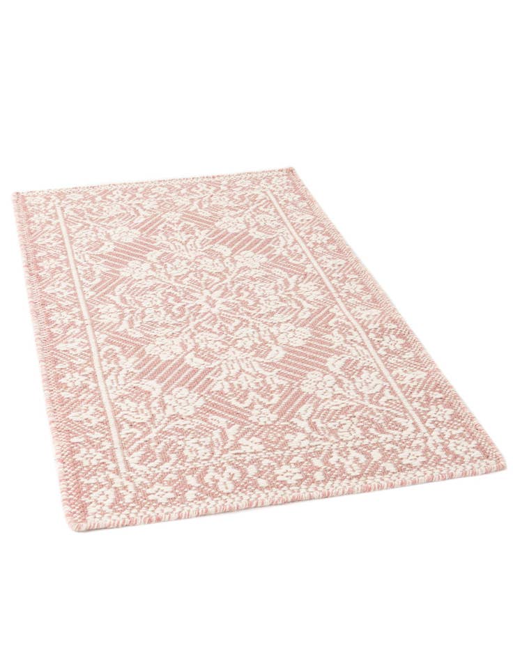 Detail image of  2' 4 x 3' 11  Hand Woven Lattice Wool Rug