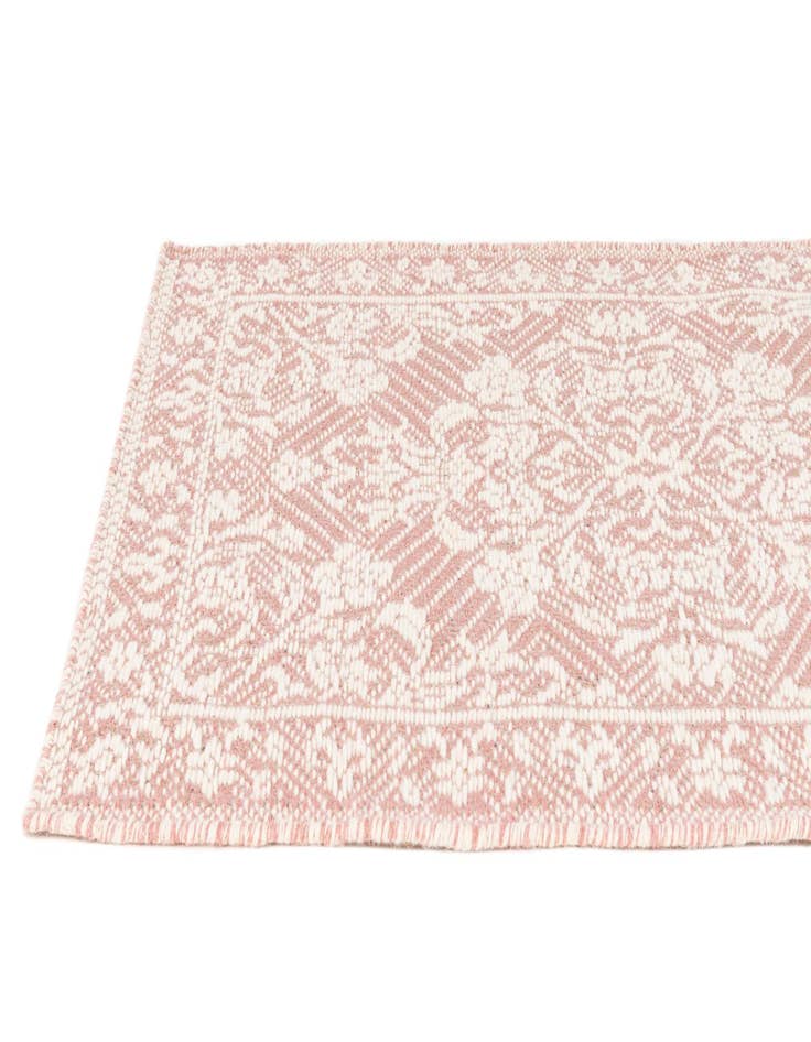 Detail image of  2' 4 x 3' 11  Hand Woven Lattice Wool Rug