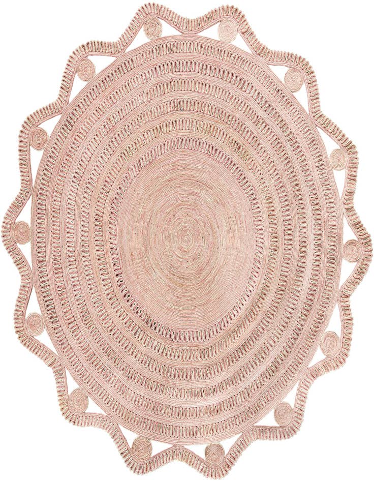 Detail image of  10' x 10'  Hand Braided Jute Round Rug