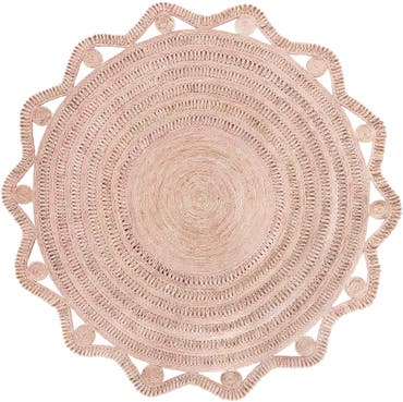 10' x 10'  Hand Braided Jute Round Rug