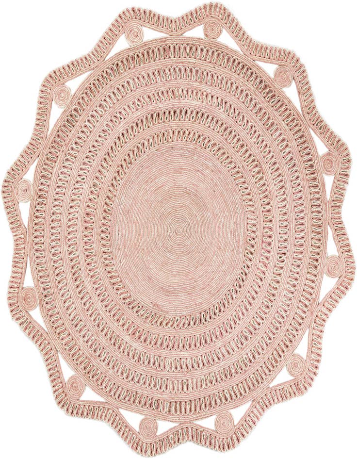 Detail image of  7' 10 x 7' 10  Hand Braided Jute Round Rug