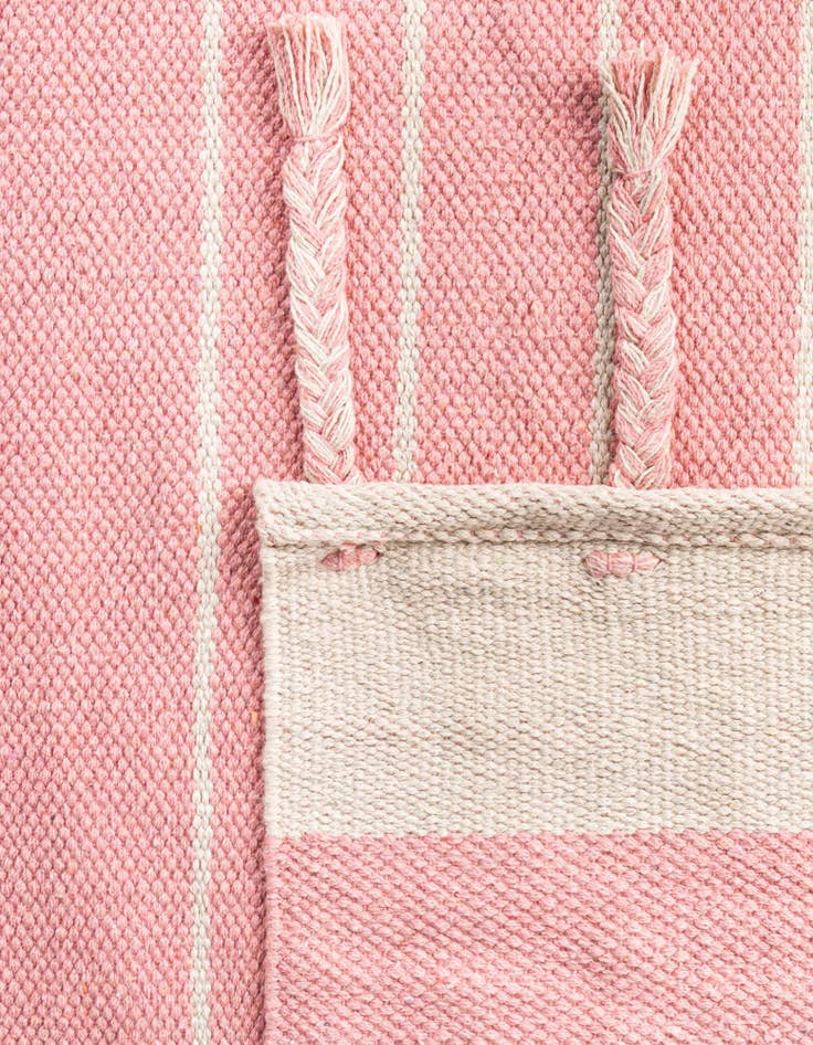 Detail image of  2' 2 x 6' 1  Hand Woven Chindi Cotton Runner Rug