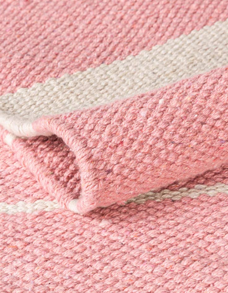 Detail image of  7' 1 x 7' 1  Hand Woven Chindi Cotton Square Rug