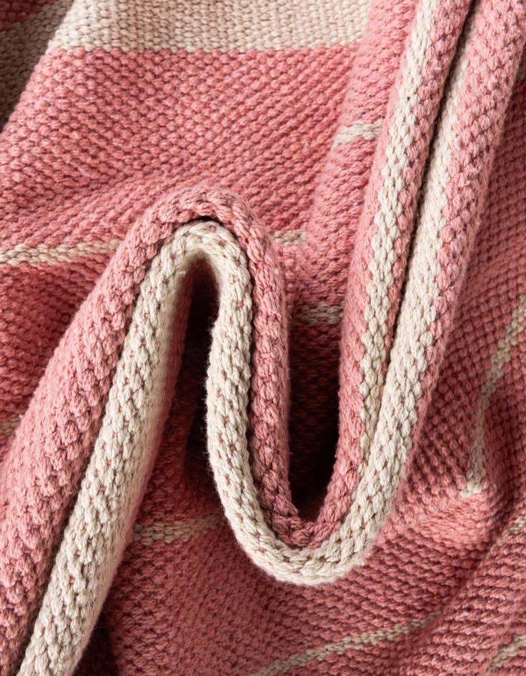 Detail image of  7' 1 x 7' 1  Hand Woven Chindi Cotton Square Rug