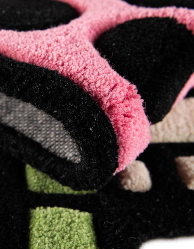Detail image of  1' 7 x 3' 1 Happy Rugs Boba Tea Wool Freeform