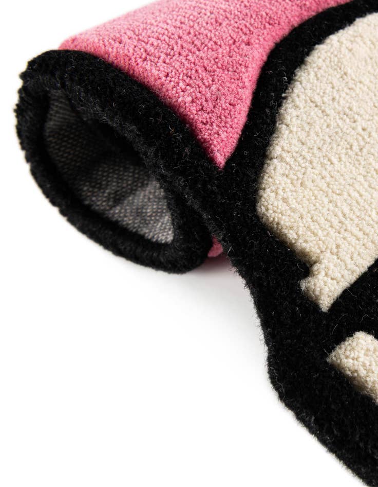 Detail image of  1' 7 x 3' 1 Happy Rugs Boba Tea Wool Freeform
