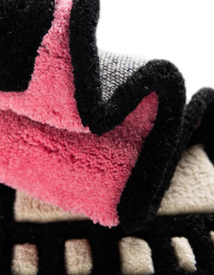 Detail image of  1' 7 x 3' 1 Happy Rugs Boba Tea Wool Freeform