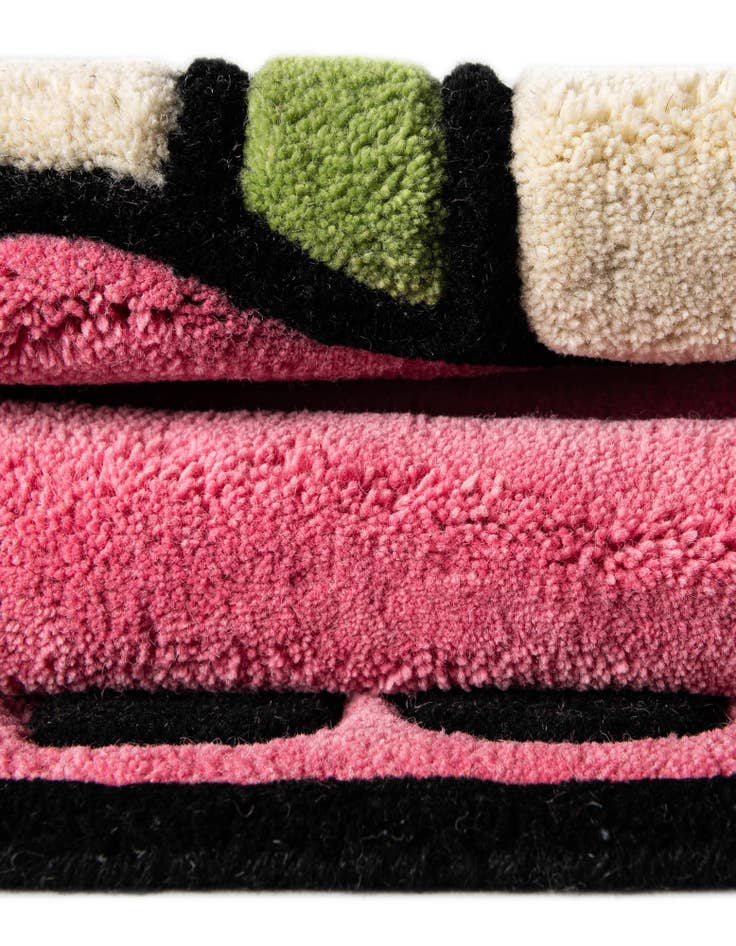 Detail image of  1' 7 x 3' 1 Happy Rugs Boba Tea Wool Freeform