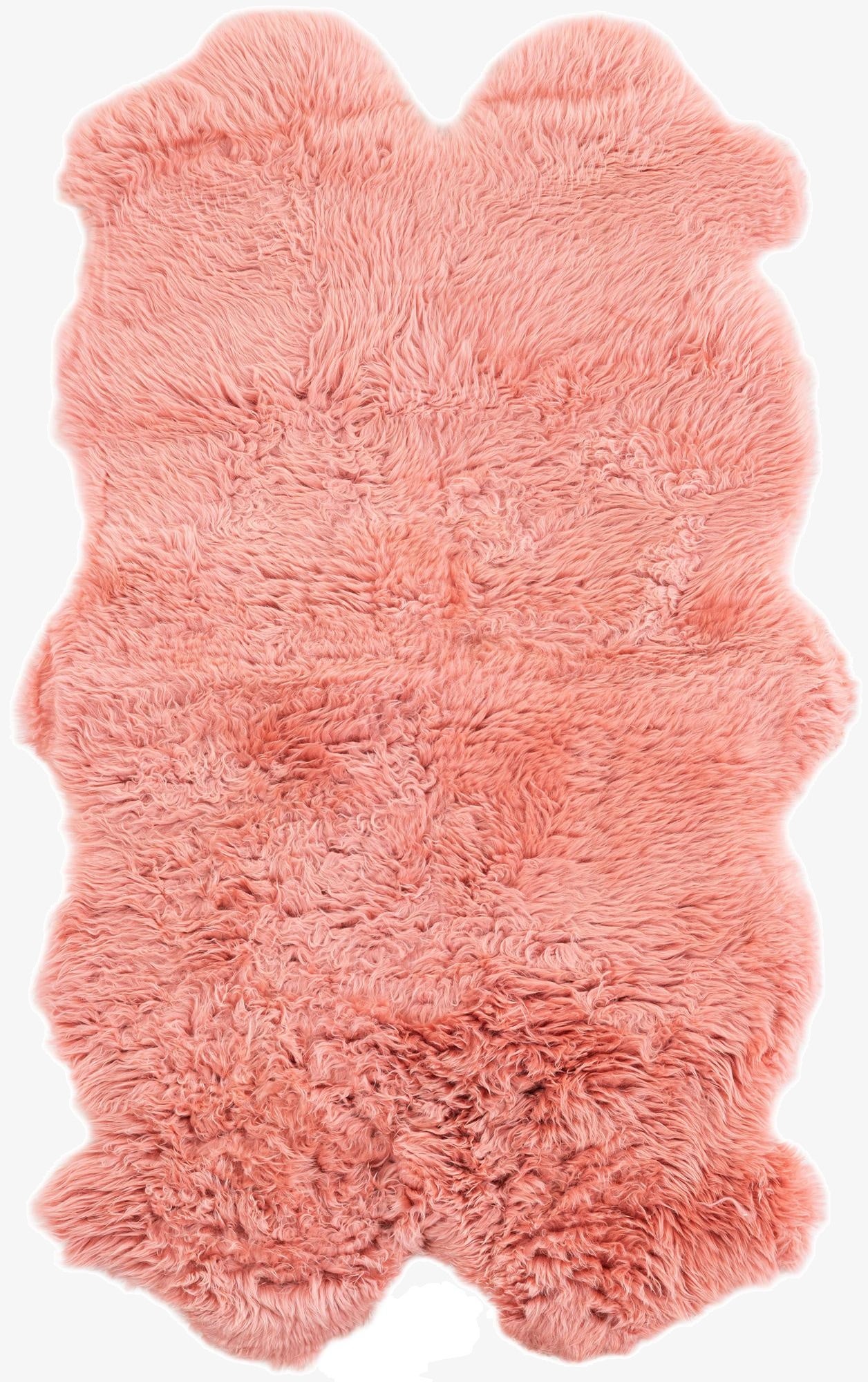  3' 3 x 6' Natural Sheepskin Freeform Rug