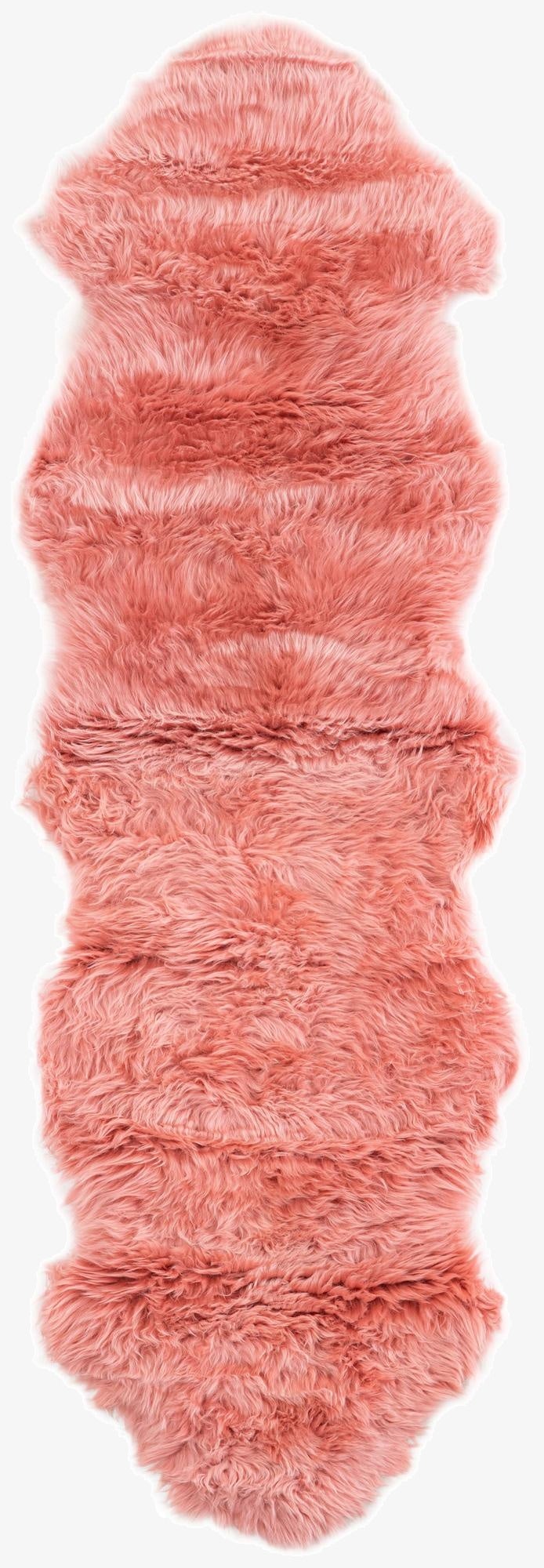  1' 10 x 6' Natural Sheepskin Freeform Rug