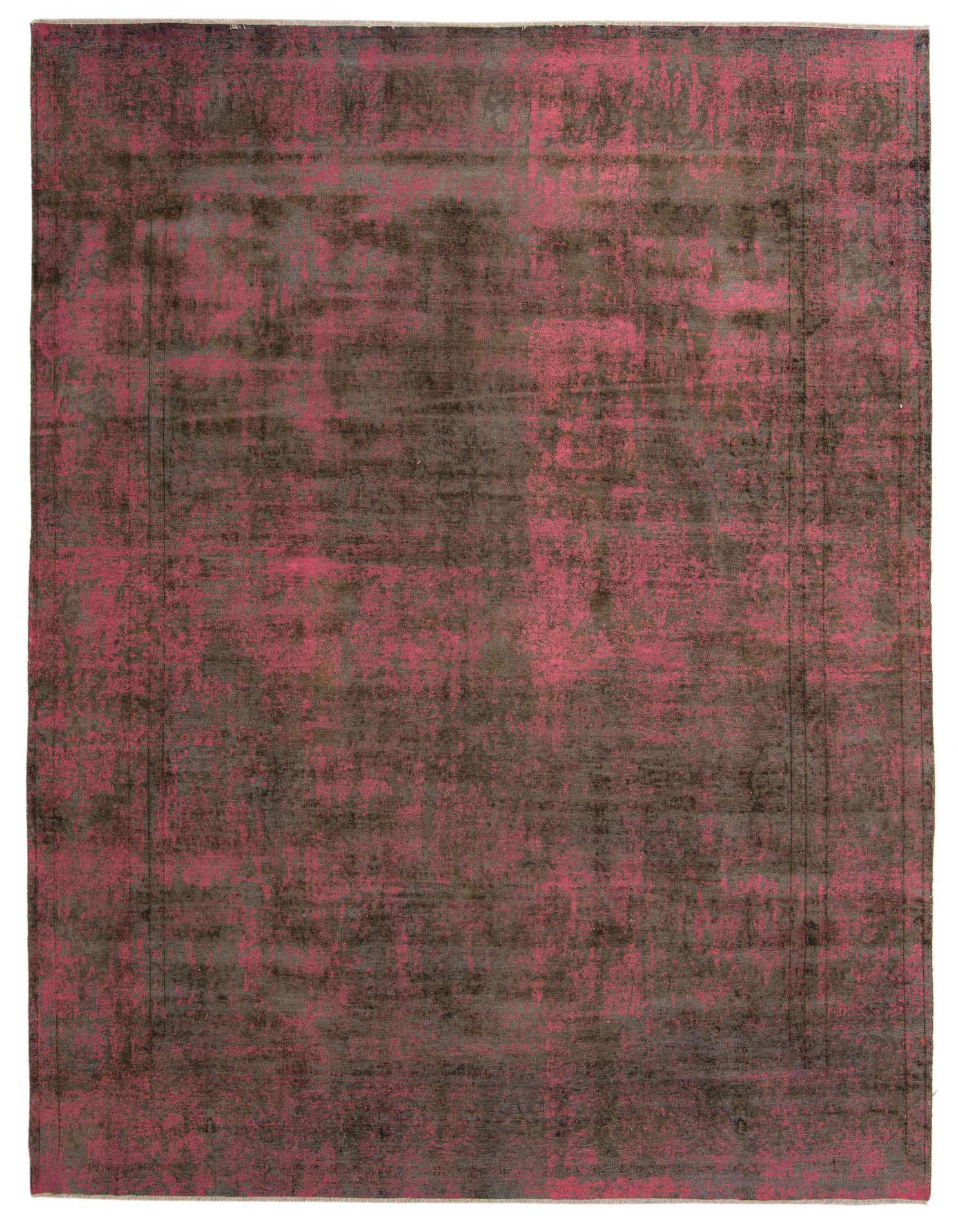 A 10x13 rectangular Ultra Vintage rug in gray and pink, featuring an abstract, distressed Persian pattern.