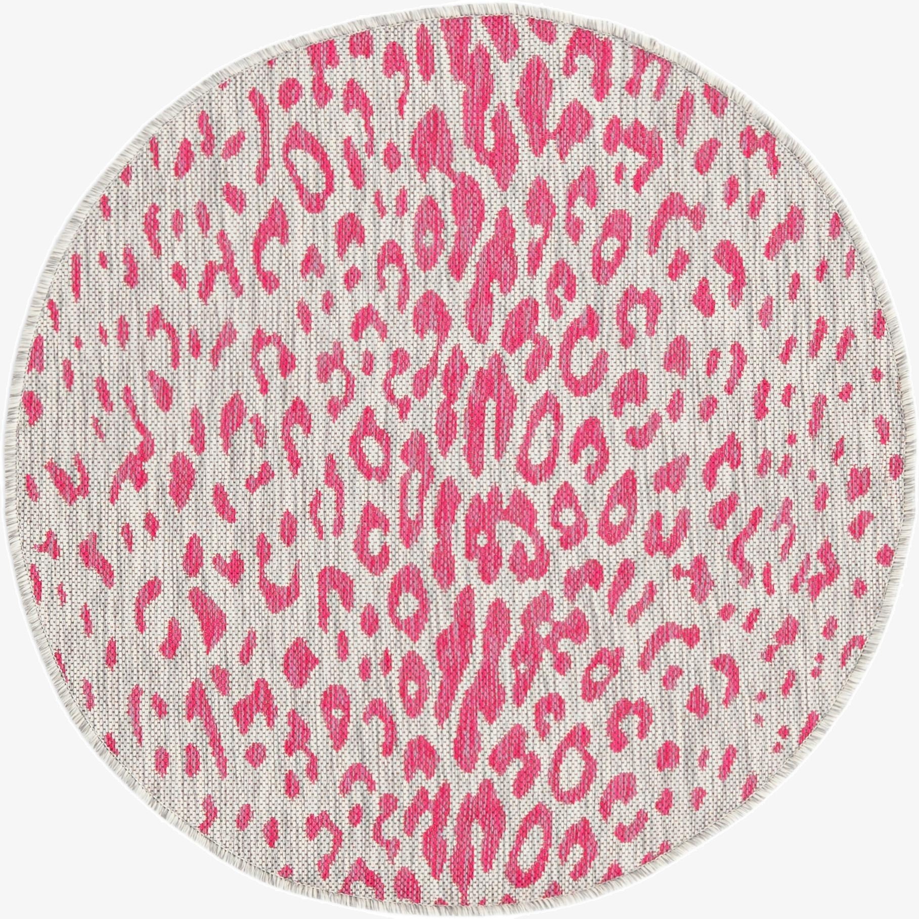  3' x 3'  Washable Safari Indoor / Outdoor Round Rug