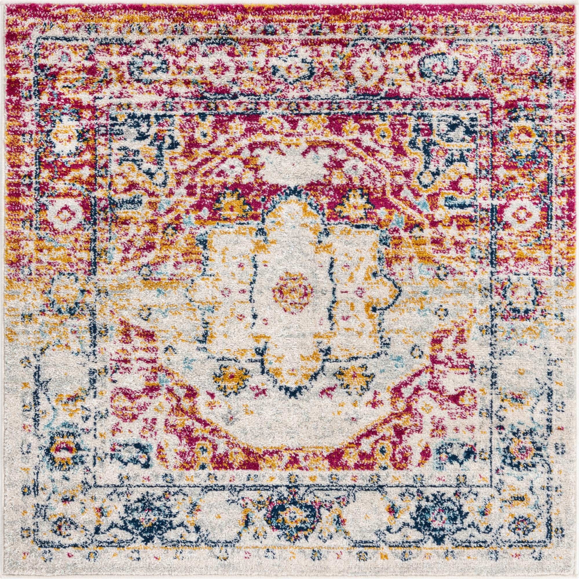  4' x 4' Madeline Vintage Square Rug