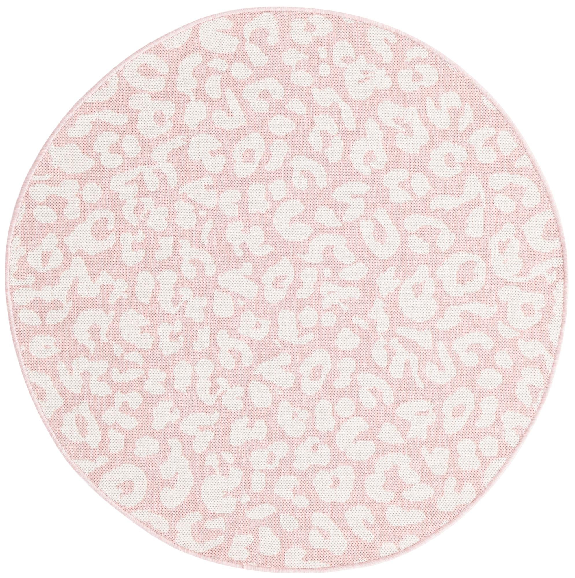  4' x 4'  Washable Safari Indoor / Outdoor Round Rug