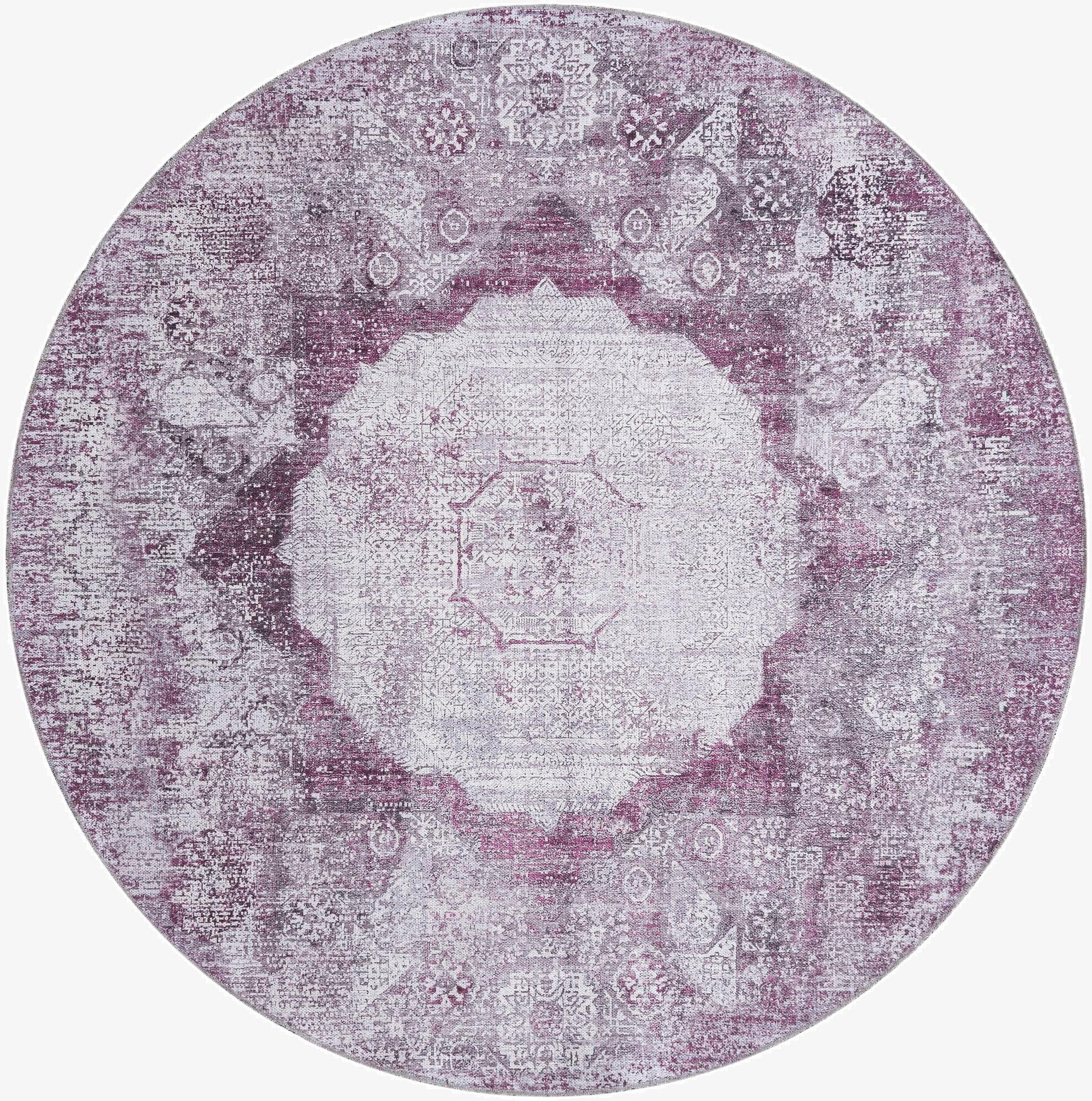  6' x 6'  Washable Yara Round Rug