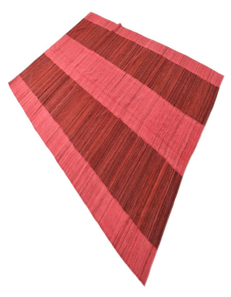 Detail image of  6' 6 x 9' 7  Hand Woven Kilim Modern Wool Rug