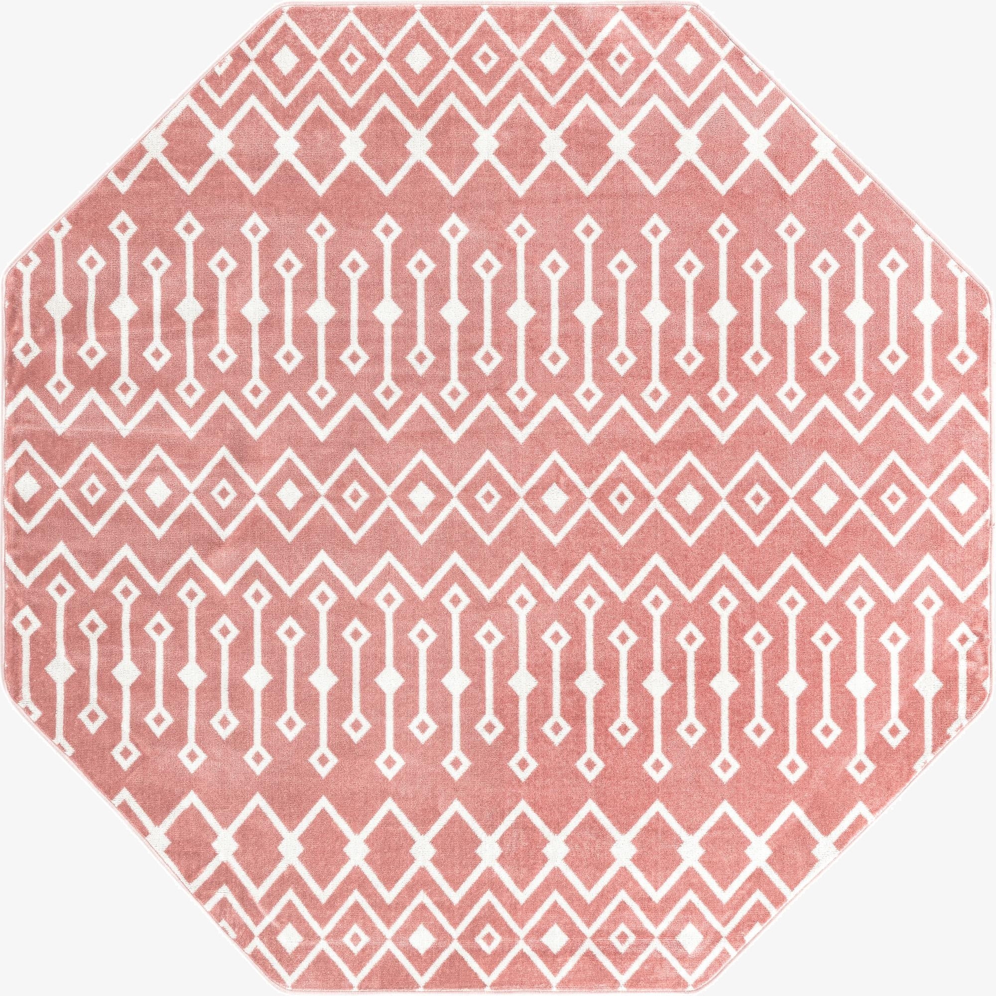  7' x 7' Bohemian Trellis Octagon Rug