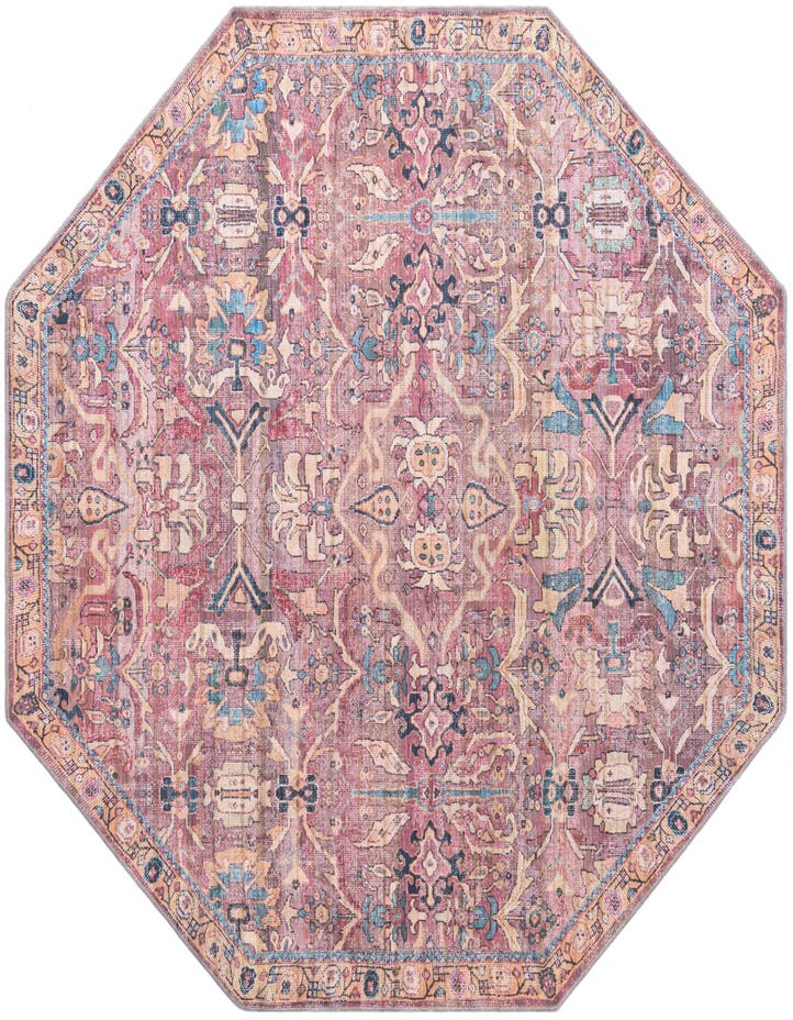  7' 10 x 7' 10  Washable Nostalgia Octagon Rug
