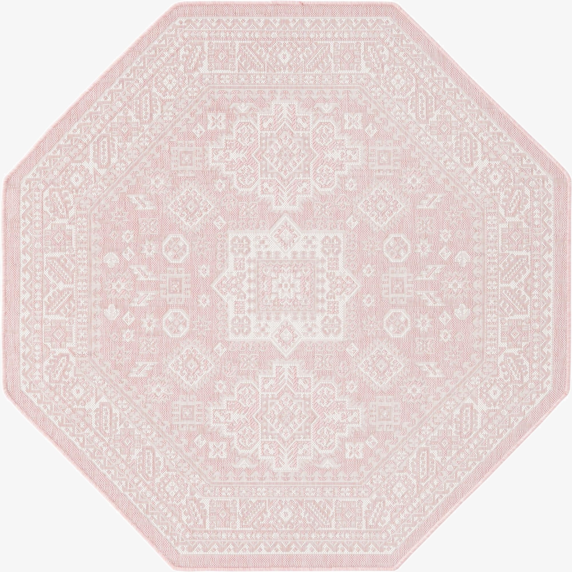 Primary image  5' 3 x 5' 3  Washable Aztec Indoor / Outdoor Octagon Rug