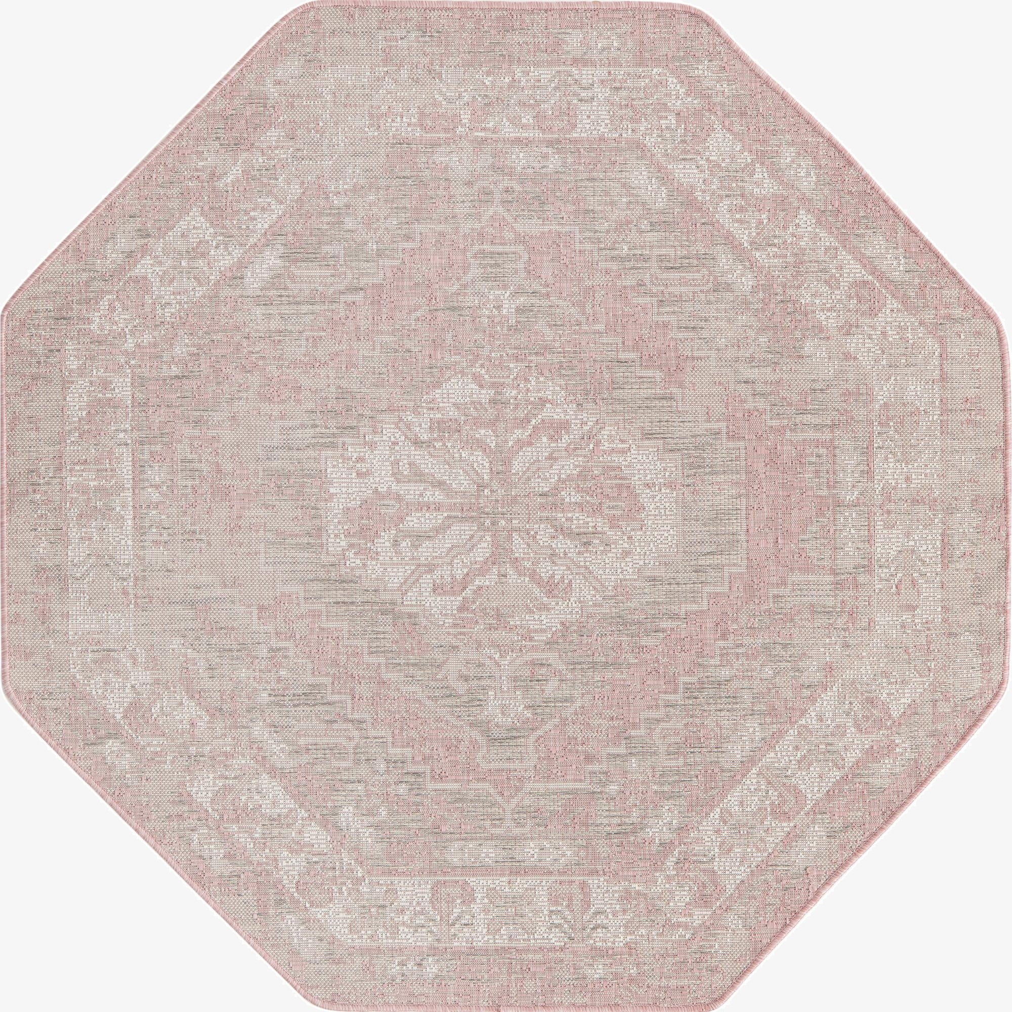 5' 3 x 5' 3  Washable Traditional Indoor / Outdoor Octagon Rug
