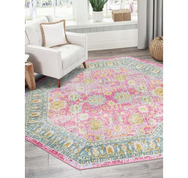 Pink 6' x 6' Paragon Octagon Rug | Rugs.com