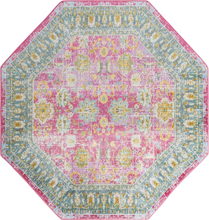 Pink 6' x 6' Paragon Octagon Rug | Rugs.com