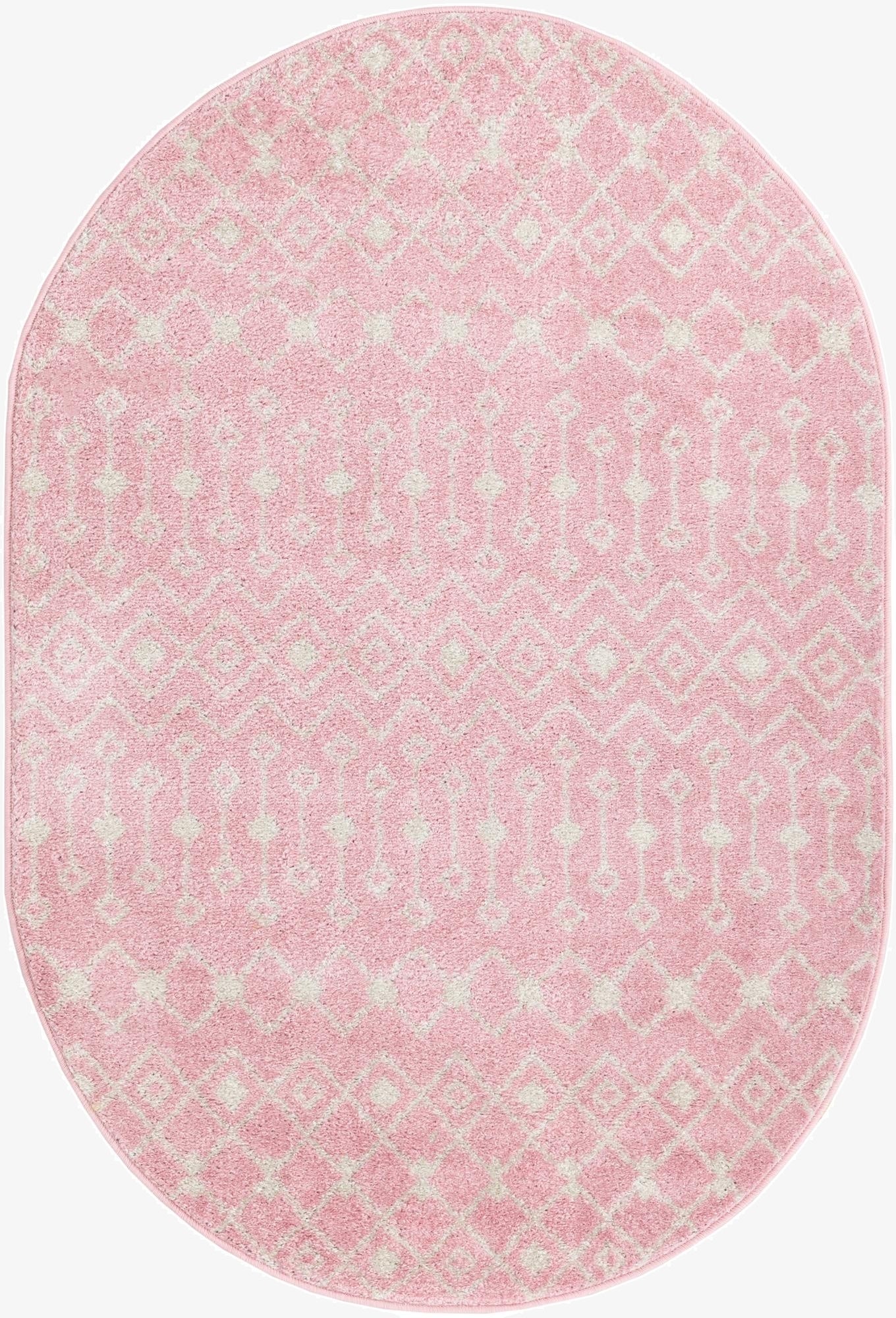  4' x 6' Moroccan Trellis Oval Rug