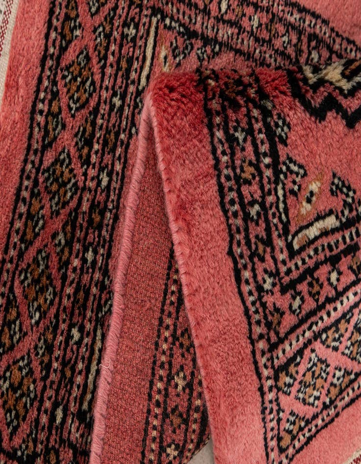 Detail image of  1' 3 x 2' 2  Hand Knotted Afghan Akhche Oriental Wool Rug