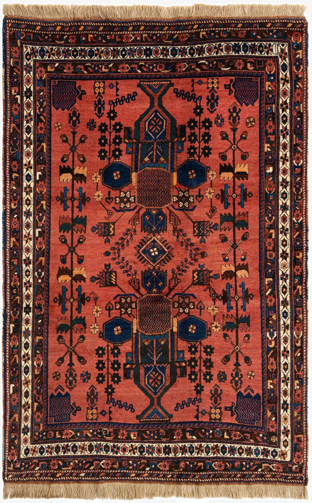  4' 3 x 6' 5 Afshar Wool Rug
