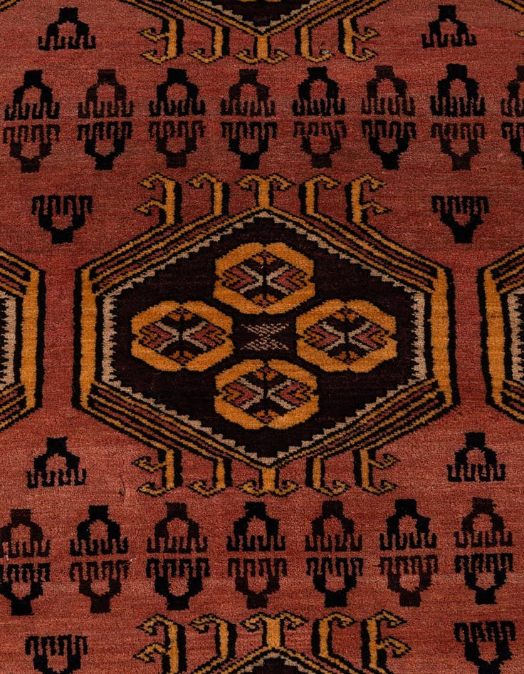 Detail image of  4' 11 x 6' 4  Hand Knotted Anatolian Oriental Wool Rug