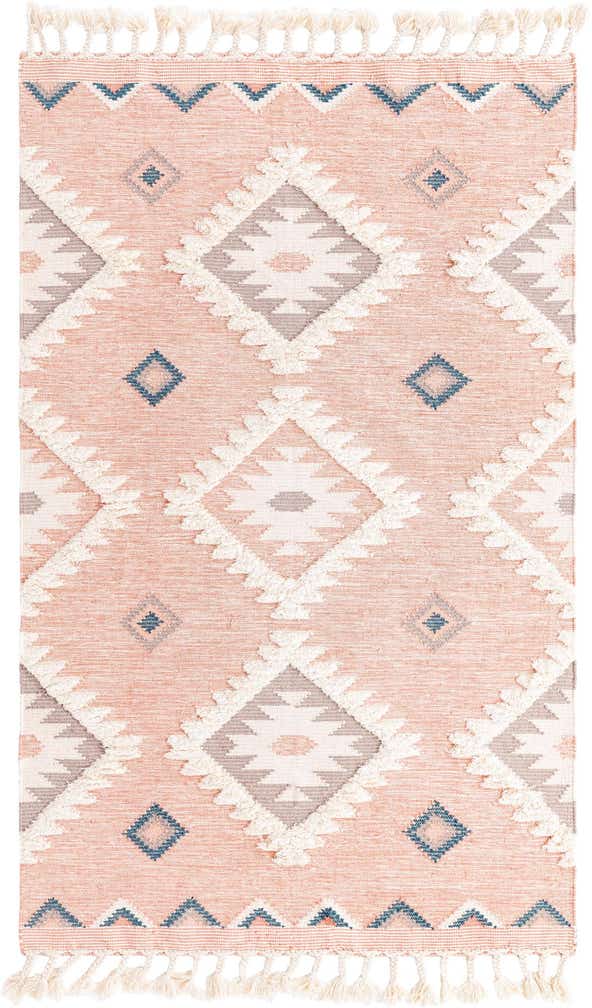 Pink 5' 1 x 8' Hand Woven Arizona Wool Rug | Rugs.com