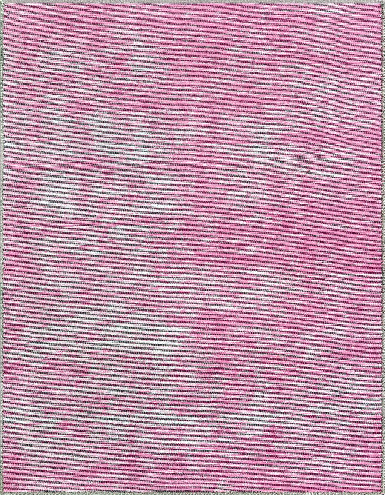 A 3x5 rectangular Asha collection rug by Rugs.com with a modern pink and white textured stripe pattern.
