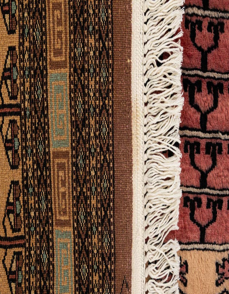 Detail image of  4' 3 x 5' 8  Hand Knotted Bokhara Oriental Wool Rug