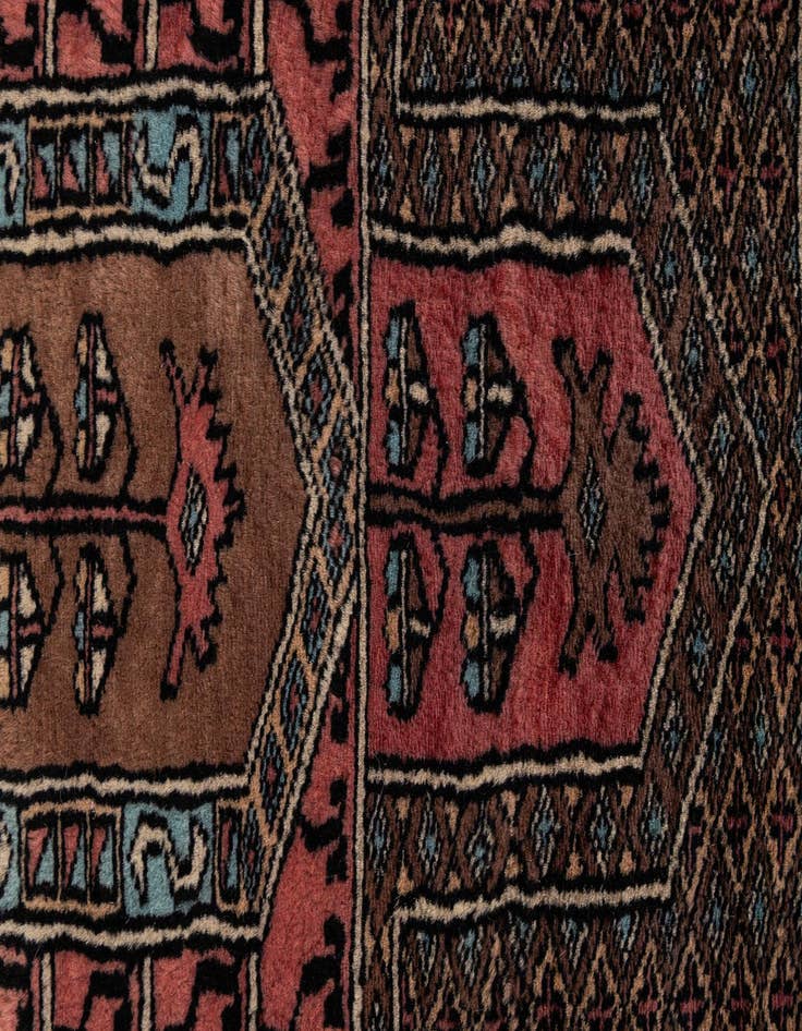 Detail image of  4' 3 x 5' 8  Hand Knotted Bokhara Oriental Wool Rug