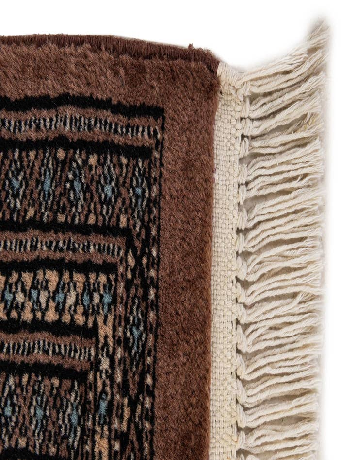 Detail image of  4' 3 x 5' 8  Hand Knotted Bokhara Oriental Wool Rug