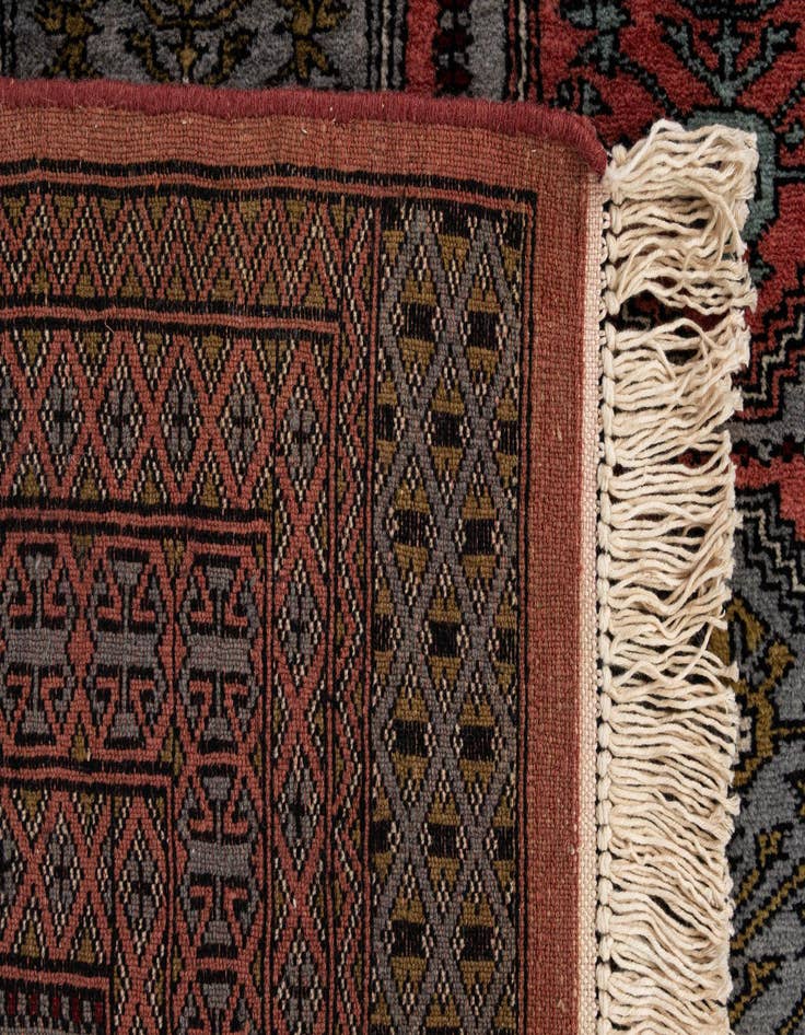 Detail image of  4' 4 x 6' 4  Hand Knotted Bokhara Oriental Wool Rug