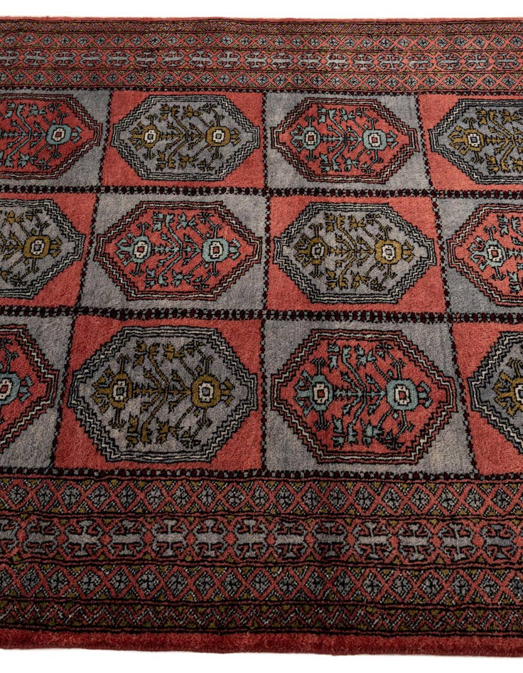 Detail image of  4' 4 x 6' 4  Hand Knotted Bokhara Oriental Wool Rug