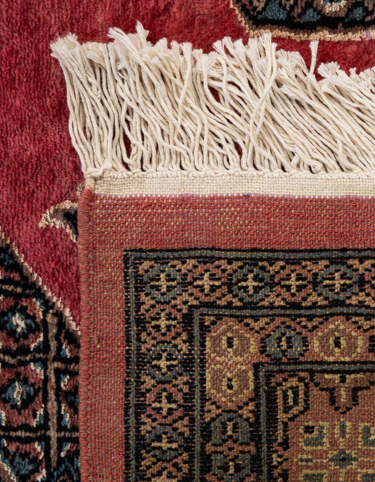 Detail image of  4' 2 x 6' 3  Hand Knotted Bokhara Rug