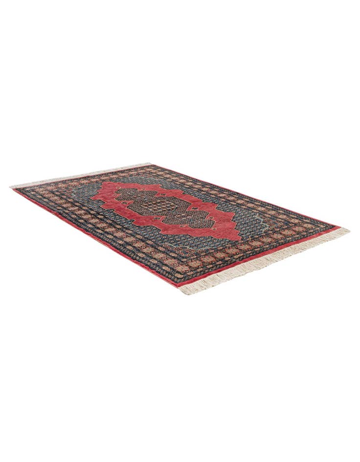 Detail image of  4' 2 x 6' 3  Hand Knotted Bokhara Rug