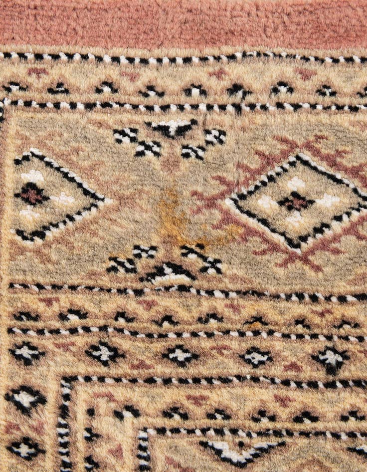 Detail image of  4' 3 x 5' 9  Hand Knotted Bokhara Oriental Rug