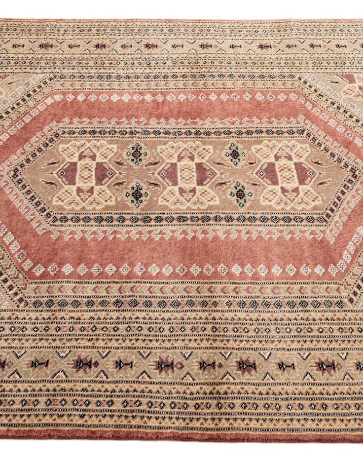 Detail image of  4' 3 x 5' 9  Hand Knotted Bokhara Oriental Rug