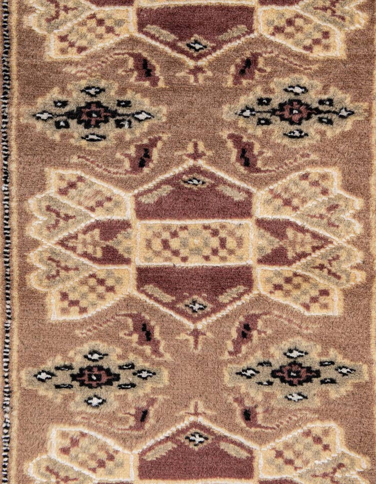 Detail image of  4' 3 x 5' 9  Hand Knotted Bokhara Oriental Rug