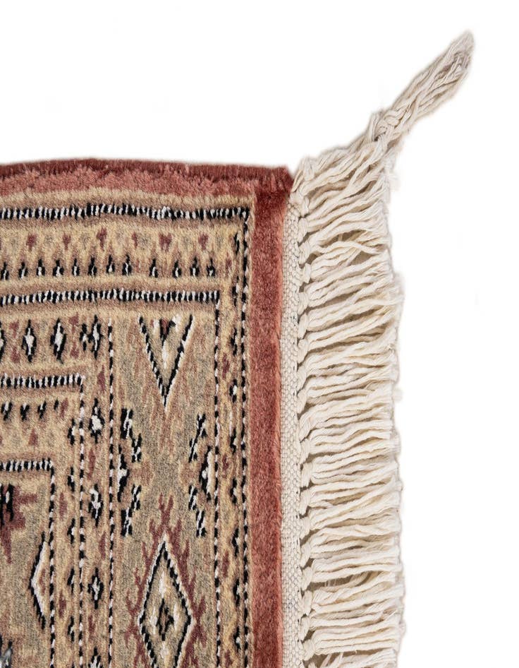 Detail image of  4' 3 x 5' 9  Hand Knotted Bokhara Oriental Rug