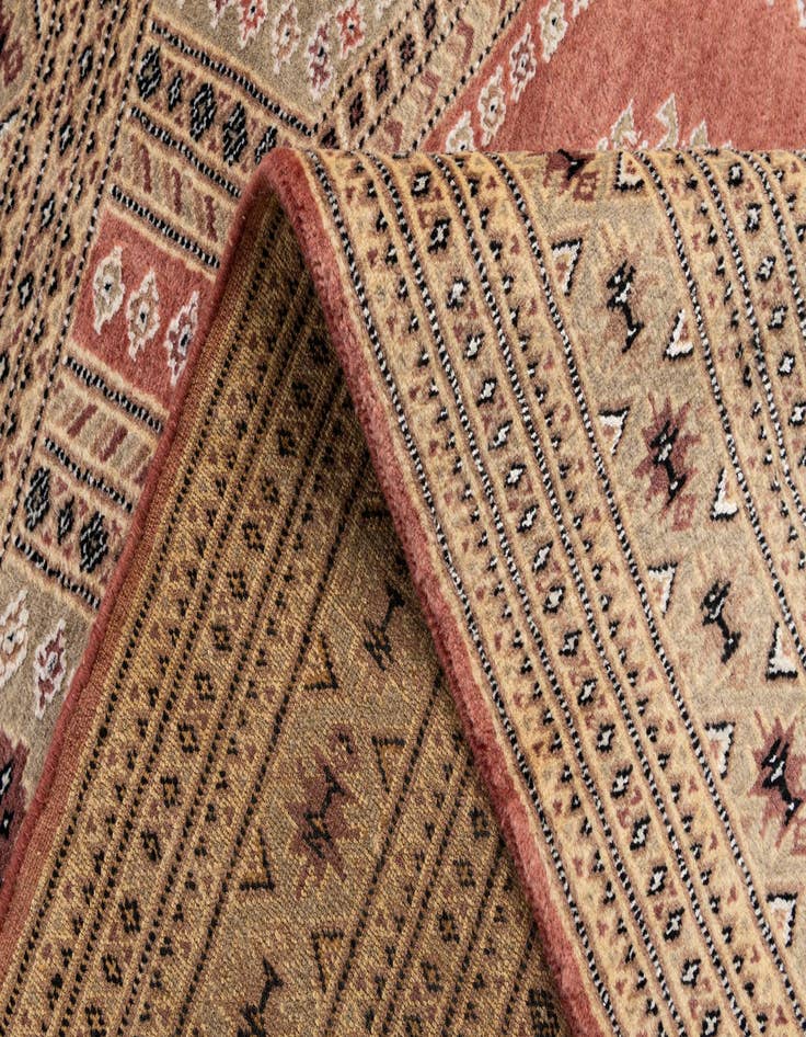 Detail image of  4' 3 x 5' 9  Hand Knotted Bokhara Oriental Rug