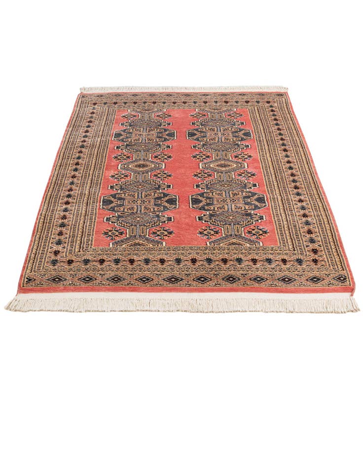 Detail image of  4' 3 x 6' 2  Hand Knotted Bokhara Oriental Rug