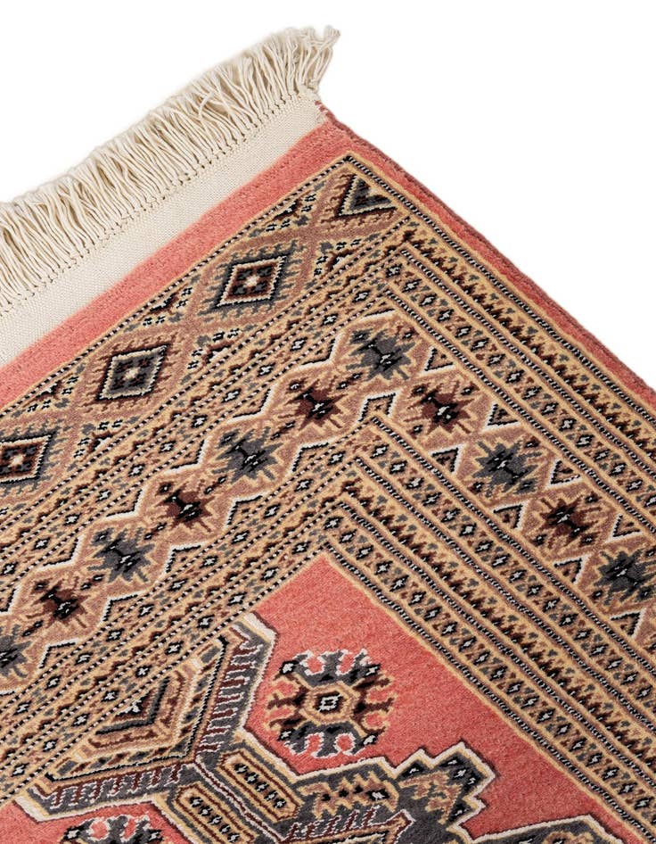 Detail image of  4' 3 x 6' 2  Hand Knotted Bokhara Oriental Rug